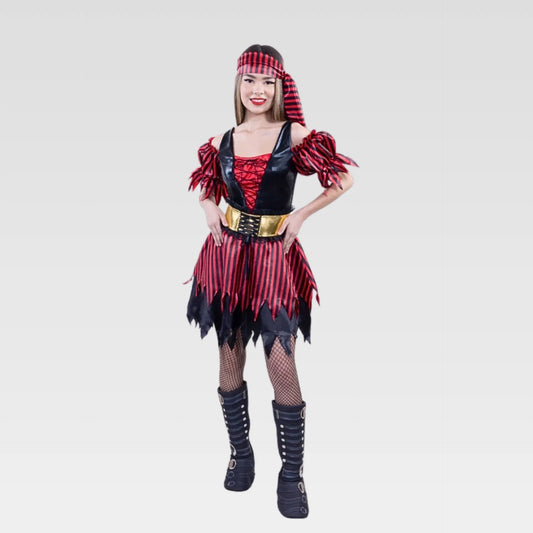 Pirata mujer rayas