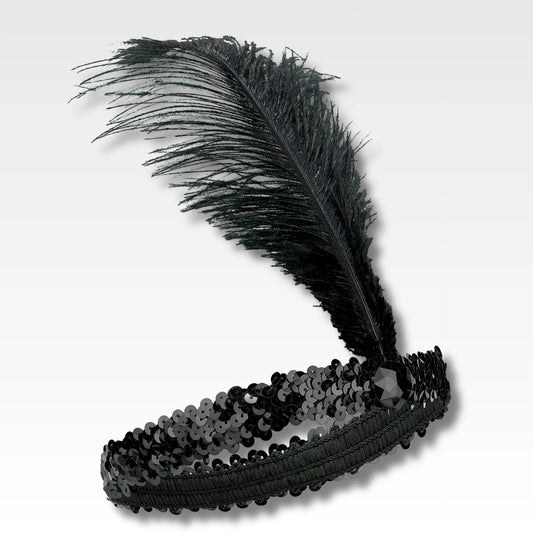 Diadema de charleston con pluma