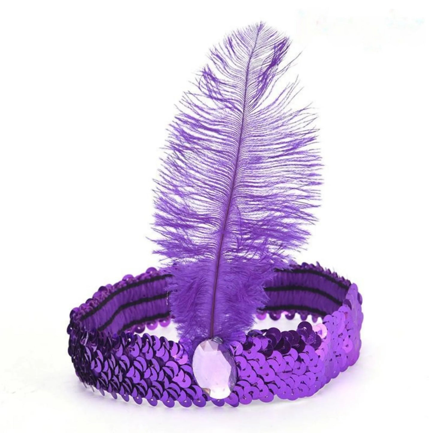 Diadema de charleston con pluma