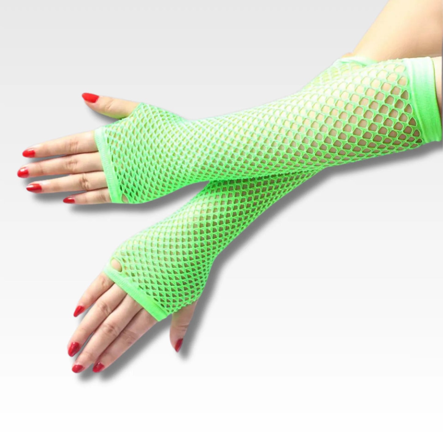 Guantes de malla neon