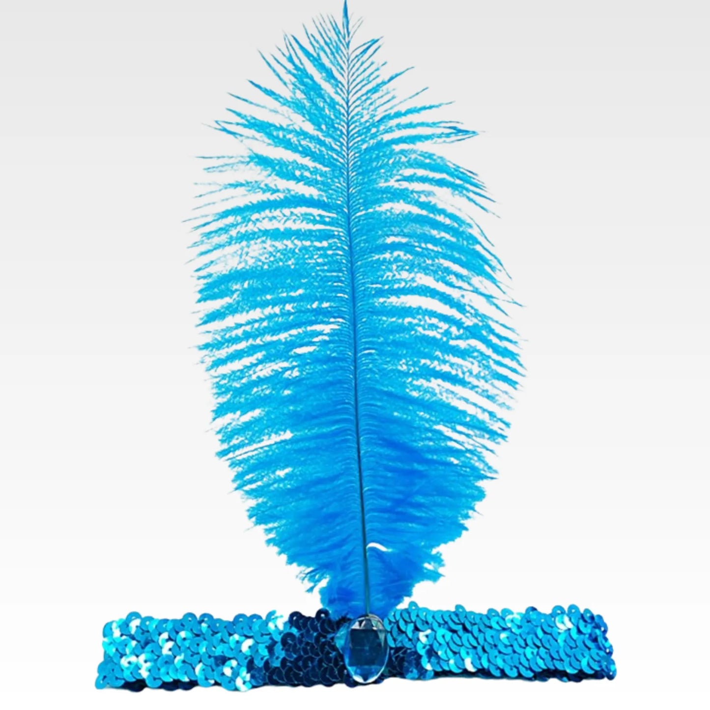 Diadema de charleston con pluma