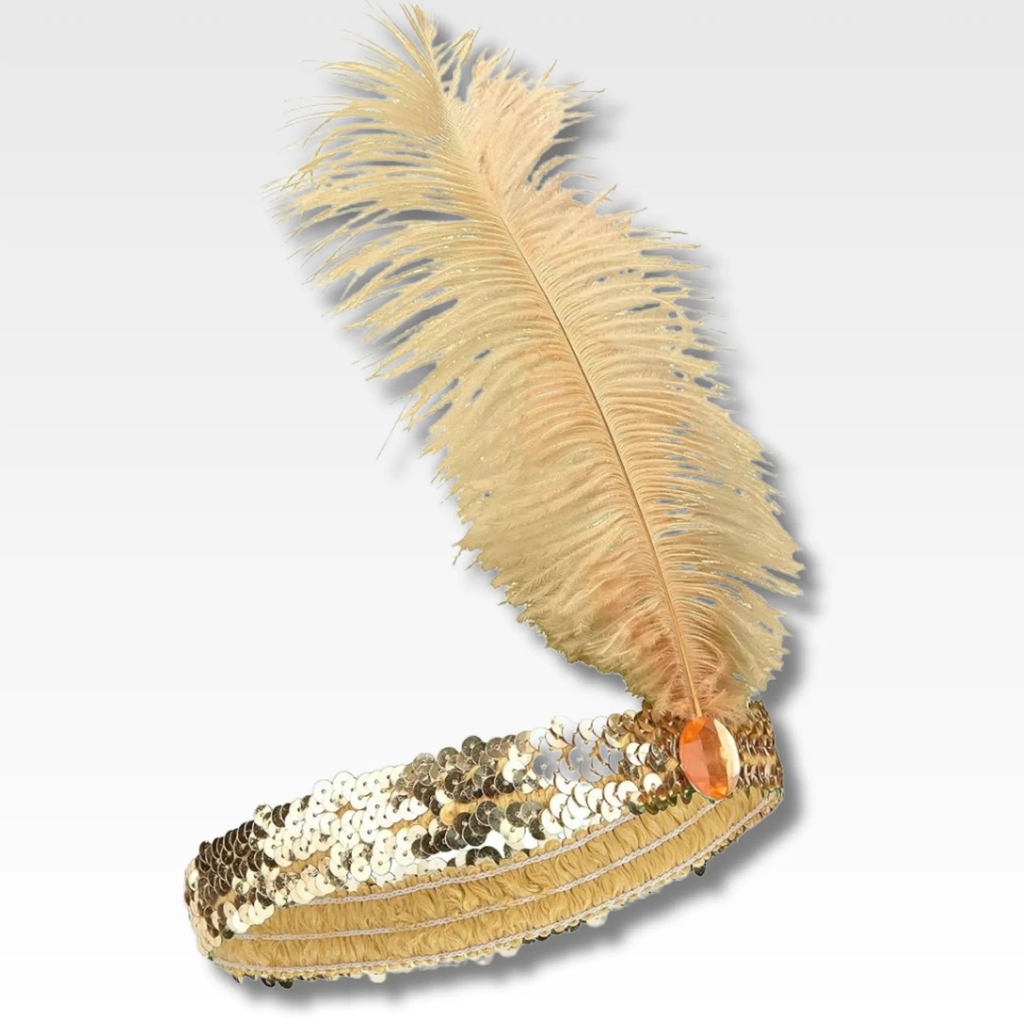 Diadema de charleston con pluma