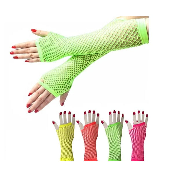 Guantes de malla neon