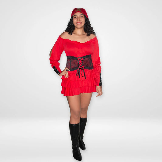 Pirata mujer rojo